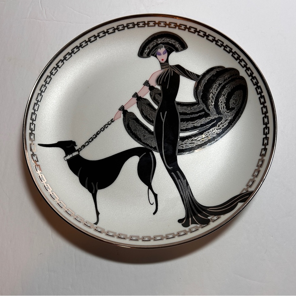 House of ERTE SYMPHONY IN BLACK Display D-8 1/8" Plate #F8673 Limited Edition - Picture 5 of 15